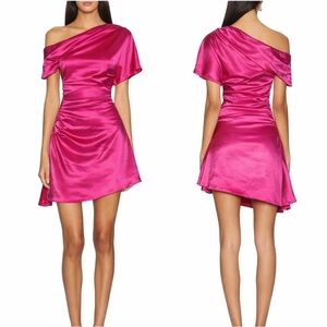 Elliatt Ana One Shoulder Satin Mini Dress Small NWT Sample
